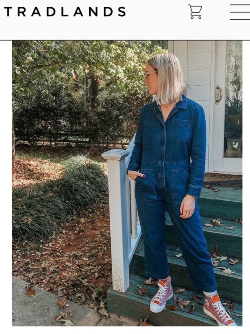 Tradlands Dark Blue Denim Overalls Jumpsuit XS